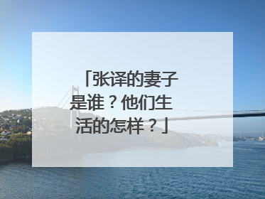 张译的妻子是谁?他们生活的怎样?