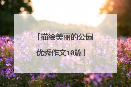 描绘美丽的公园优秀作文10篇