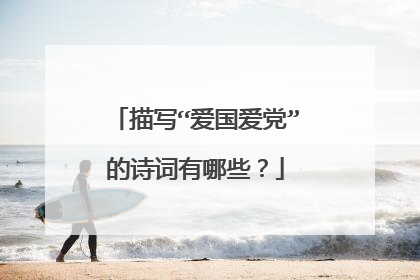 描写“爱国爱党”的诗词有哪些？