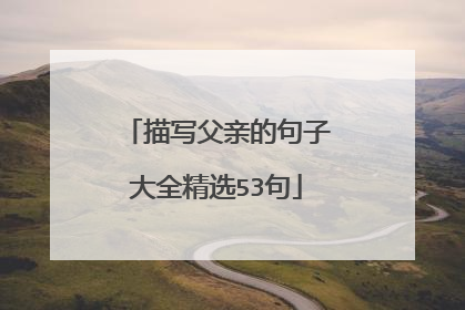 描写父亲的句子大全精选53句
