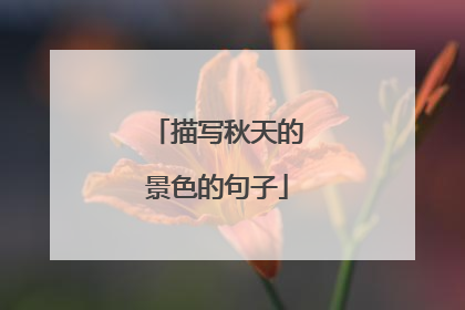 描写秋天的景色的句子