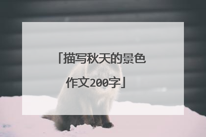 描写秋天的景色作文200字