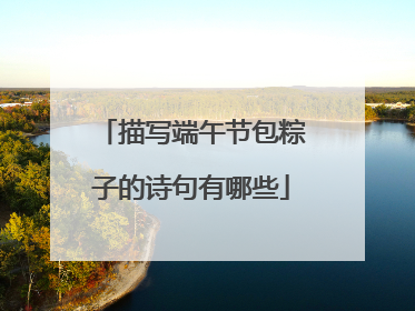 描写端午节包粽子的诗句有哪些