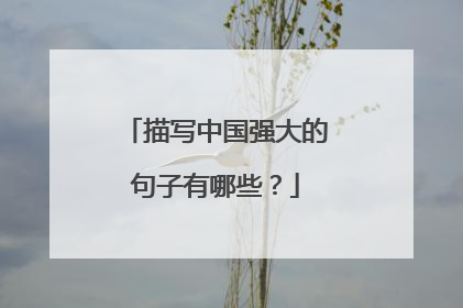 描写中国强大的句子有哪些？