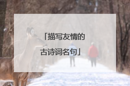 描写友情的古诗词名句