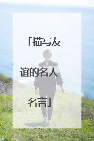 描写友谊的名人名言