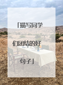 描写同学们团结的好句子