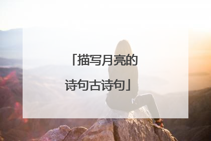 描写月亮的诗句古诗句