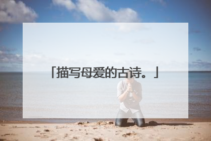 描写母爱的古诗。