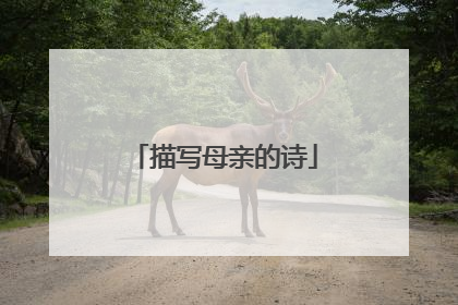 描写母亲的诗
