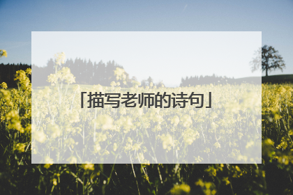 描写老师的诗句