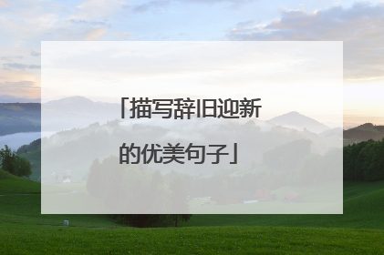 描写辞旧迎新的优美句子