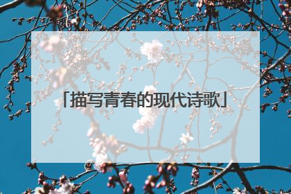 描写青春的现代诗歌