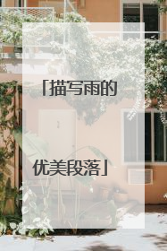 描写雨的优美段落