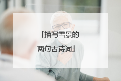 描写雪景的两句古诗词