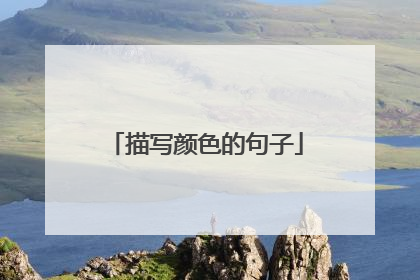 描写颜色的句子