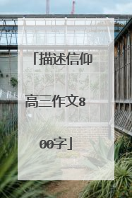 描述信仰高三作文800字