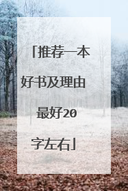 推荐一本好书及理由 最好20字左右