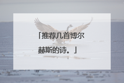 推荐几首博尔赫斯的诗。