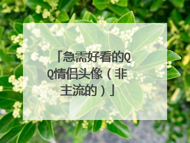 急需好看的QQ情侣头像(非主流的)