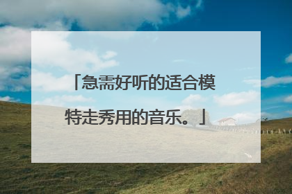 急需好听的适合模特走秀用的音乐。