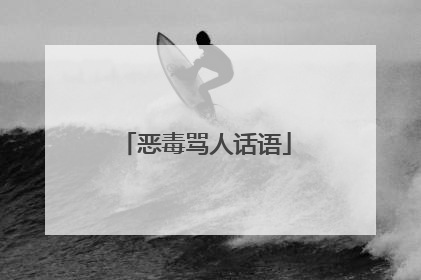 恶毒骂人话语