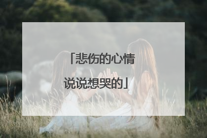 悲伤的心情说说想哭的