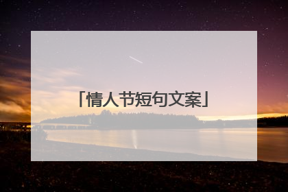 情人节短句文案