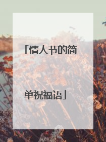 情人节的简单祝福语