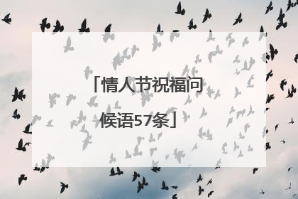 情人节祝福问候语57条