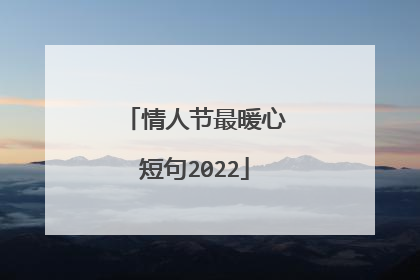 情人节最暖心短句2022