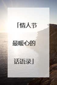 情人节最暖心的话语录