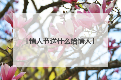 情人节送什么给情人