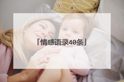 情感语录40条