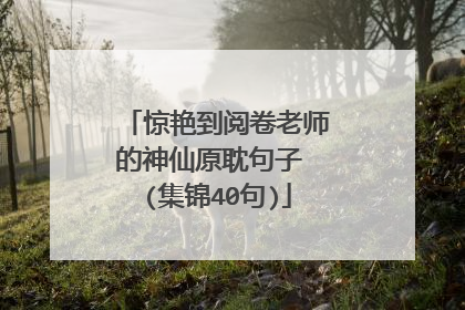 惊艳到阅卷老师的神仙原耽句子 (集锦40句)