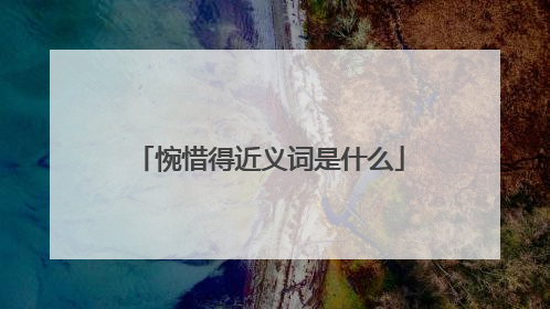 惋惜得近义词是什么