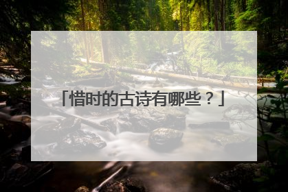 惜时的古诗有哪些?