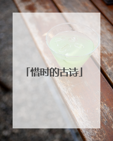 惜时的古诗