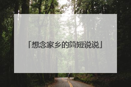 想念家乡的简短说说