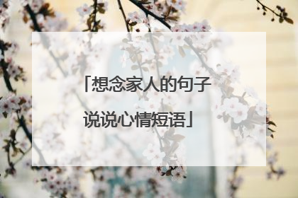 想念家人的句子说说心情短语