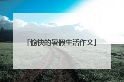 愉快的暑假生活作文