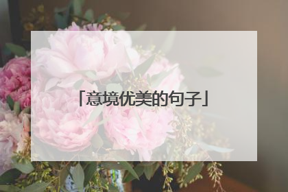 意境优美的句子