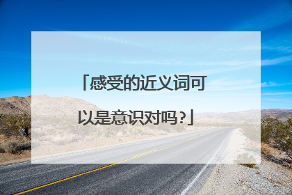 感受的近义词可以是意识对吗?