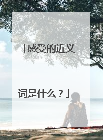 感受的近义词是什么？
