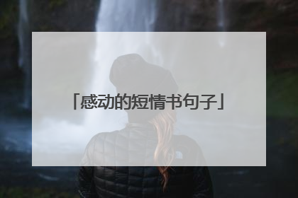 感动的短情书句子