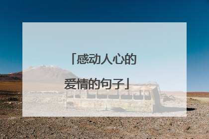 感动人心的爱情的句子