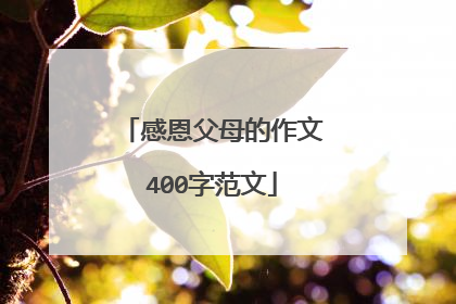 感恩父母的作文400字范文