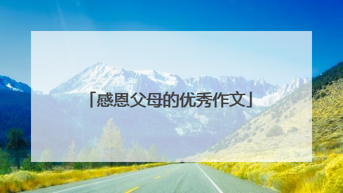 感恩父母的优秀作文
