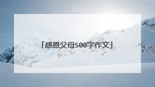 感恩父母500字作文