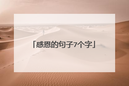 感恩的句子7个字